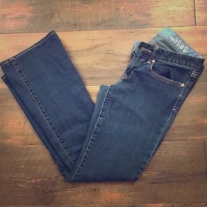 GAP low rise dark denim boot cut jeans size 2